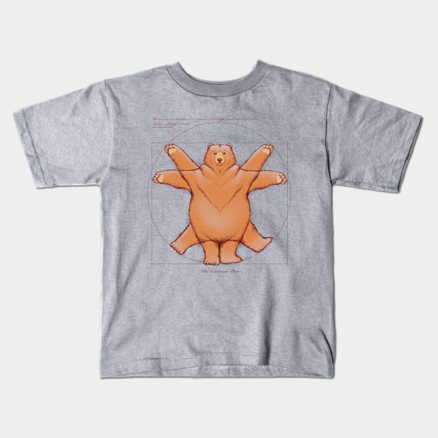 Vitruvian Bear Kids T-Shirt by Tobe_Fonseca